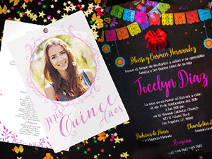 Invitations – Quinceañeras – Sweet XV – Weddings