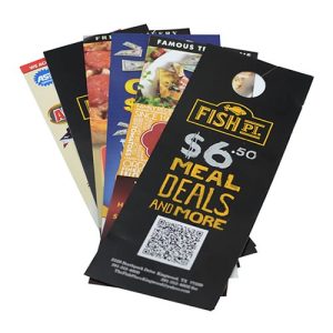 Door Hangers – Gloss – Mate  4.25 x 11”  14 Pt. Standard Die Cut