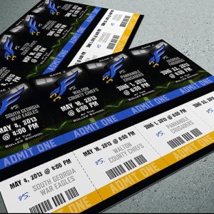 Event Tickets 14 Pts Premium Full Color 5.5×2  #10